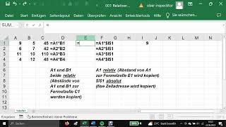 001 Relativer und absoluter Zellbezug