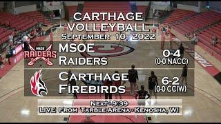 Carthage Women's Volleyball vs. MSOE 2022_9_10