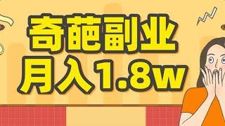 2022网赚，网上赚钱项目分享！告诉你奇葩赚钱副业，轻松月入18000+