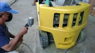 Old model Forklift(YALE) full painting Restoration# ElyboyTV mix vlog.