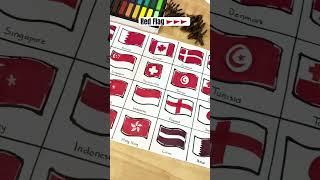 I draw all red and white country flag ️ #flag #youtubeshorts #shorts