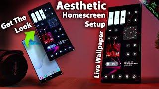 Aesthetic Homescreen Setup Android Setup Guide - Inspired by IOS 17 (DARK Mode)