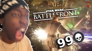 1 Jedi VS 100 Droids On STAR WARS BATTLEFRONT  2