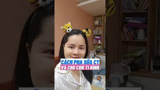 Cách pha sữa công thức và cho con ti bình