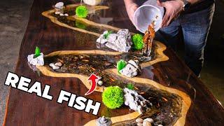 I Build A Table With A Stream for Real Fish