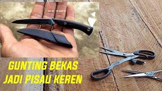 Gak disangka jadi sekeren ini,,limbah gunting bekas//knife making