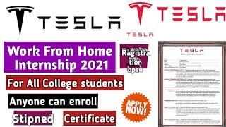 Tesla Internship 2021|Tesla Work From Home Internship|Tesla internship online|Tesla careers  #tesla