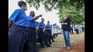 Sen. Katrina Shealy, R-Lexington, joins protesters at DJJ