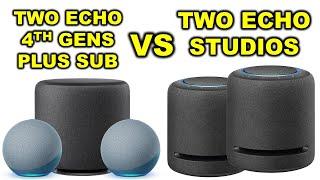 2 Echo 4th Gens PLUS Subwoofer VS 2 Echo Studios SOUND TEST