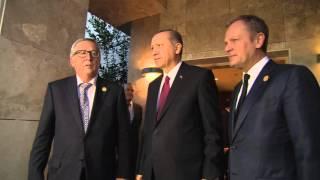 Cumhurbaşkanı Erdoğan, AB Konseyi Başkanı Tusk ve AB Komisyonu Başkanı Juncker ile Görüştü