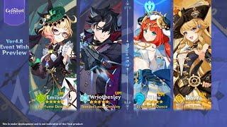 NEW UPDATE!! SAVE YOUR PRIMOGEMS!! NAVIA RERUN IN VERSION 4.8 (Emilie & Wriothesley) -Genshin Impact