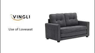 VINGLI 80in Loveseat Sleeper Convertible Loveseat Sofa Bed