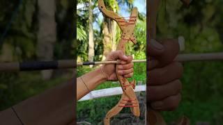 Just for fun - DIY bow with Arrow and beautiful bow #diy #bow #slingbow #craft #woodcraft #amazing