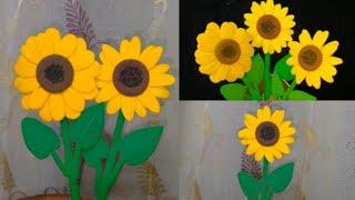 How to Make a Flower with Clay |সূর্যমুখী ফুল | Sunflower Tutorial |Clay Sunflower | DIY