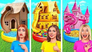 Una Casa De Color Rica VS Pobre VS Mega Rica | Desafío Loco por Multi DO Smile