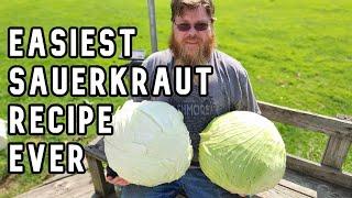 Easy way to make homemade sauerkraut recipe