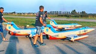 RC JET CRASH! 3X STARFIGHTER F-104G GIANT RC MODEL TURBINE JETS | HORIZON AIRMEET 2018