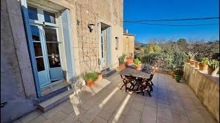 FOR SALE €275,000 4 bed corner house, garage & terrace in village with restaurants close to Pezenas