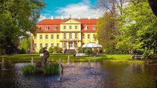 Stürmischer Frühlingstag im wunderschönen Barockschloss Rammenau / Oberlausitz