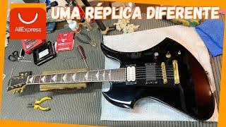 Guitarra Burny MG-145S signature Hide Matsumoto RÉPLICA do Aliexpress + UPGRADES