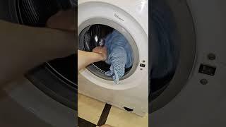 MEGA unbalanced spin on washer indesit with wet towel! (very hard...)