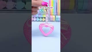 Cute heart keychain idea  Easy craft ideas  #diy #craft #artandcraft #art #gift