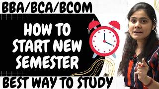 How to start BBA/BCA/BCOM New semester|How to study|Subjects|Syllabus|Dream Maths