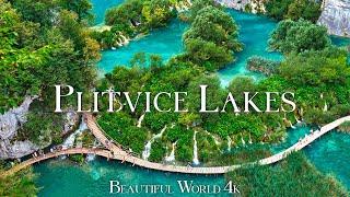 Plitvice Lakes 4K Crystal Waters of Croatian Lakes - Calming Piano Music - Beautiful Nature