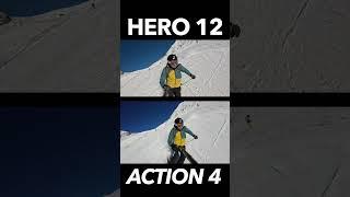 GoPro Hero 12 vs DJI Action 4 Skiing Test  #goprohero12 #djiaction4