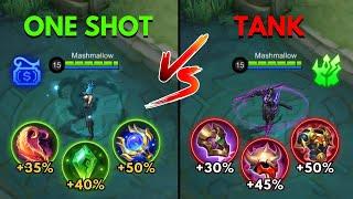 karina one shot build vs tank build karina