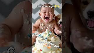 Cute baby laugh#cutebaby#bebe #babylaugh #cutepuppy#ai #fyp#babyandpuppy #petlovers #sweetmoment