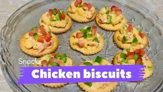 Chicken biscuits Snacks- best & easy Snacks recipe by tasty creations