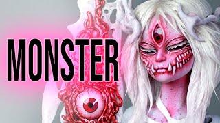 I made a MONSTER GIRL┃Art Doll┃LoganDolls BJD Customization