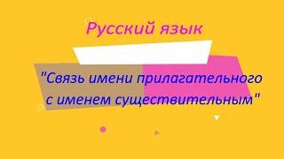 Связь имени прилагательного с именем существительным.