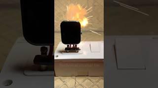 ️crazy experiment Smart Watch vs 220v Electricity #experiment #electrical