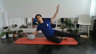 Pilates ballon paille | Proprioception/épaules/gainage dynamique/assouplissements