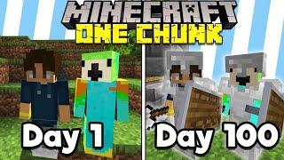 We Spent 100 Days in ONE MINECRAFT CHUNK... Here's What Happened