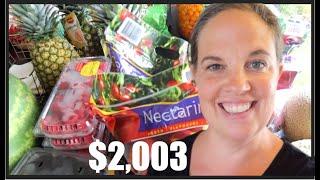 $2,003 GROCERY HAUL for 12 people - one month!