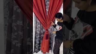 way to install curtain with hack at home #curtains #explore #diy #tipsandtricks