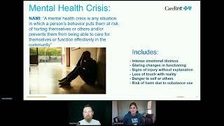 Mental Health Crisis Management and De-Escalation Techniques