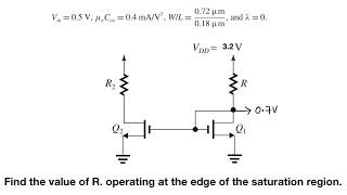 MOSFET CIRCUITS at DC solved problem | microelectronic circuits| Sedra and smith