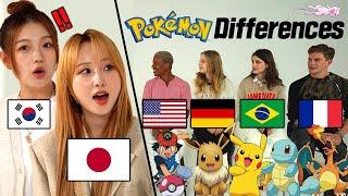 Japanese and Korean Shocked By Pokemon Name Differences Around the World l France, Brazil, Germany