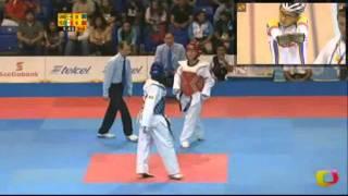 Andrea St. Bernard (GRN) v Carolina Acosta (MEX) | Taekwondo at the 2011 Pan Am Games