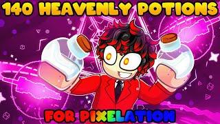 I Used 140 HEAVENLY POTIONS for PIXELATION Aura on Roblox Sol's RNG!