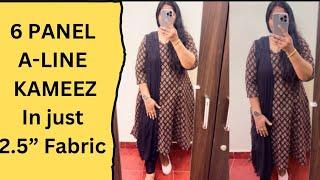 6 panel Aline Kameez with shoulder princess Cut (DIY)