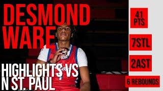 Desmond Ware Drops 41 Points in Season Debut!!!