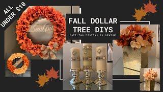 Fall Dollar Tree DIYs || Easy and Inexpensive Fall Home Decor || Under $10