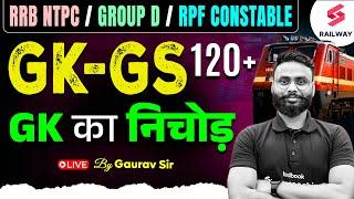 RRB NTPC, Group D & RPF Constable GK GS Important Questions | GK का निचोड़ | BY GAUARV SIR