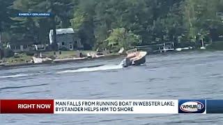 Franklin Fire Department responds after boater falls into Webster Lake