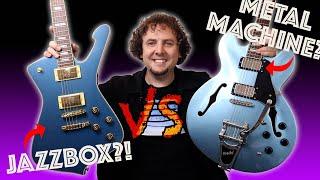 Guitar blind test | Do you HEAR tone with your EYES too? Metal guitar vs hollowbody shootout!